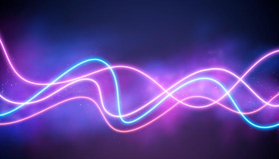 抽象霓虹灯光线背景矢量素材(EPS)