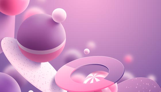 抽象立体几何物体矢量素材(AI/EPS)