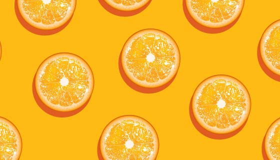 美味橙子背景矢量素材(EPS)