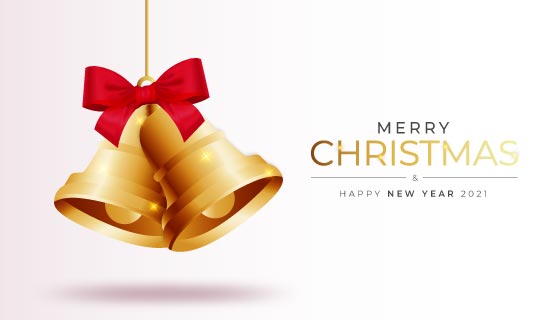 逼真的金色圣诞节铃铛矢量素材(EPS)