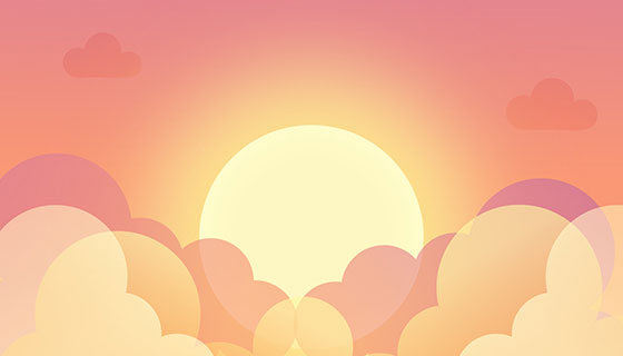 多云的天空背景矢量素材(EPS/AI)