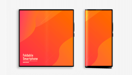 折叠智能手机模型矢量素材(EPS)