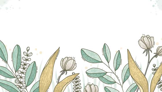 手绘水彩花卉背景矢量素材(AI/EPS)