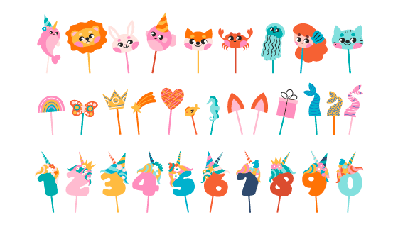 可爱的蛋糕装饰矢量素材(AI/EPS)