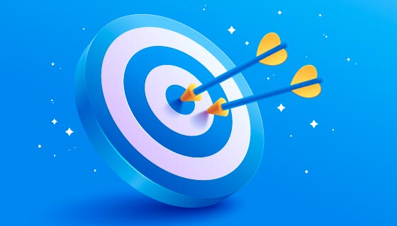 卡通风格的箭矢和靶矢量素材(AI/EPS)