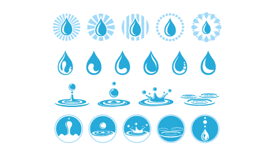 各种各样的水滴矢量素材(EPS/PNG)