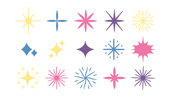 15颗不同的星星矢量素材(AI/EPS)