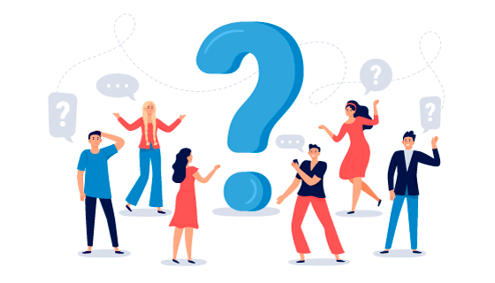 有疑问提问题的人们矢量素材(EPS/PNG)