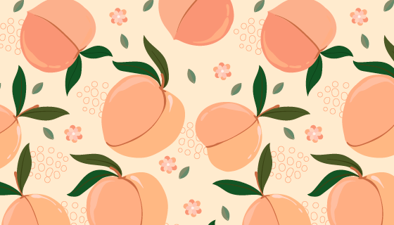 丰满的桃子图案背景矢量素材(AI/EPS)