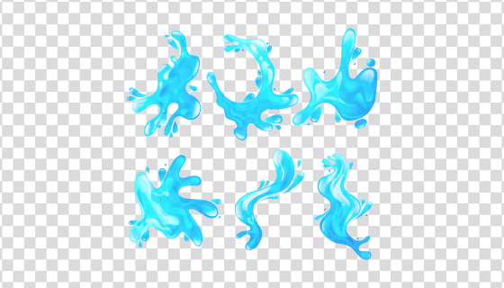 5个水花矢量素材(EPS/AI)