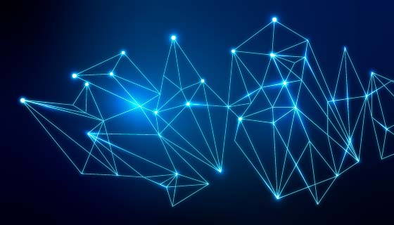 抽象的蓝色网络背景矢量素材(EPS)