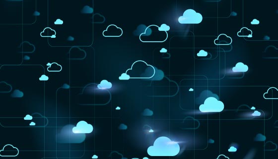 数字科技云背景矢量素材(EPS)