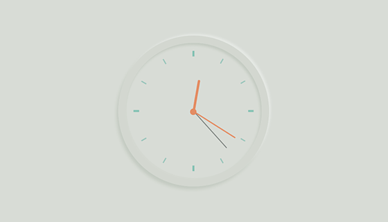 优雅漂亮的圆形时钟