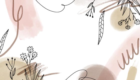 水彩风格的花卉背景矢量素材(AI/EPS)