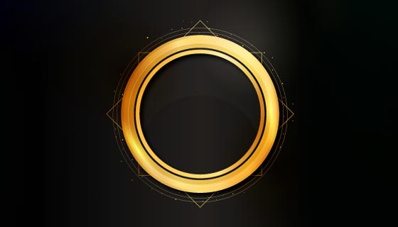 金色渐变圆环矢量素材(AI/EPS)