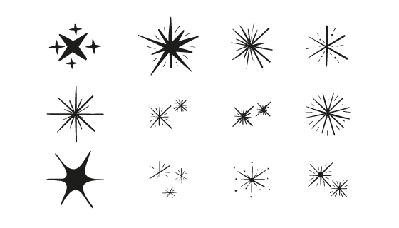 12个简单的星星矢量素材(AI/EPS/PNG)