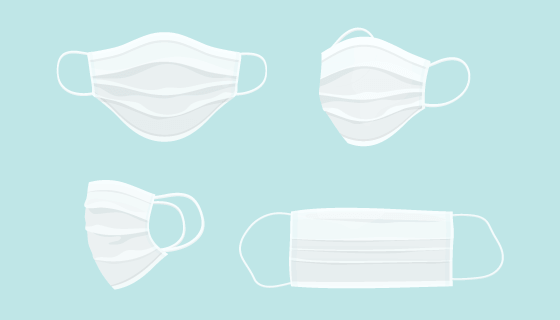 一次性外科口罩矢量素材(EPS/PNG)