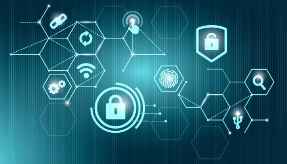 网络安全概念背景矢量素材(EPS)