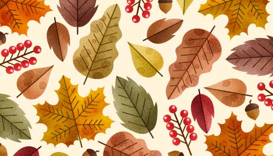 各种各样的秋叶背景矢量素材(AI/EPS)