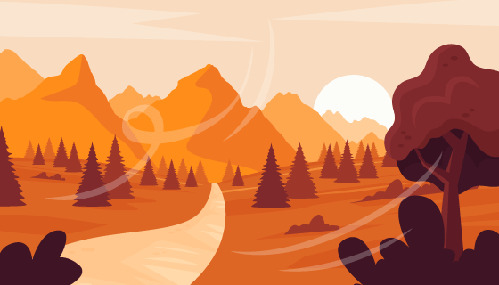 金色的秋天背景矢量素材(AI/EPS)