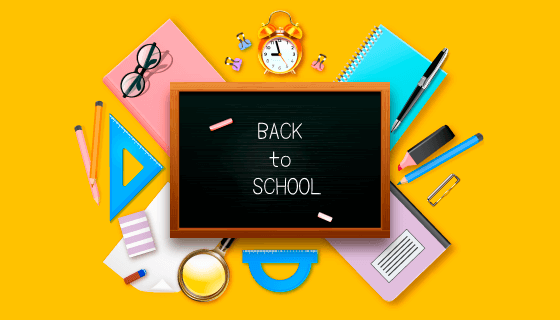 学习工具设计开学返校背景矢量素材(AI/EPS)