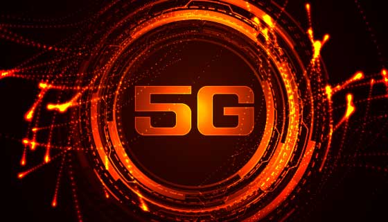 火热的5G通信技术背景矢量素材(EPS)