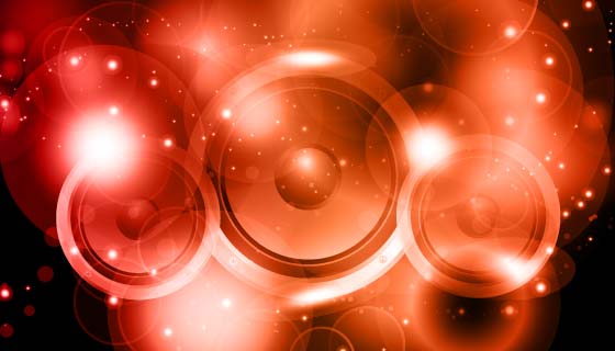 抽象的发光扬声器矢量素材(EPS)