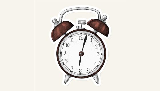复古的闹钟矢量素材(EPS/PNG)