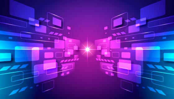 蓝紫色抽象科技背景矢量素材(EPS)