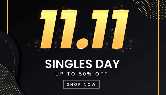 黑金色设计双十一促销背景矢量素材(AI/EPS)