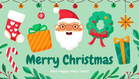 清新的圣诞节卡片/背景矢量素材(AI/EPS)