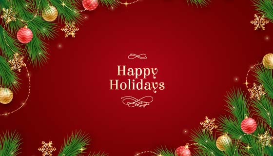 金色喜庆的圣诞节背景矢量素材(AI/EPS)