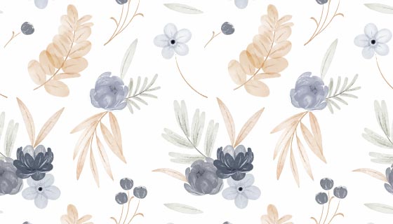 漂亮的水彩花卉背景矢量素材(AI/EPS)