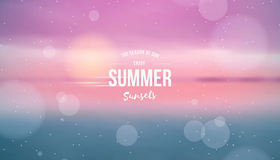 模糊的日落背景矢量素材(EPS/AI)