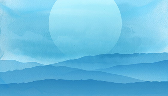 抽象水彩风格日落背景矢量素材(EPS)