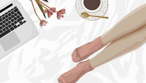 女性背景生活方式插图矢量素材(EPS)