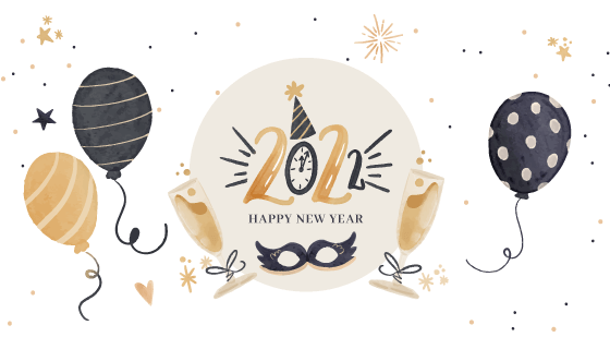 气球和香槟设计2022新年快乐矢量素材(AI/EPS)