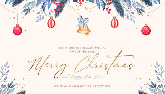 漂亮装饰设计的圣诞节背景/壁纸素材(PSD)