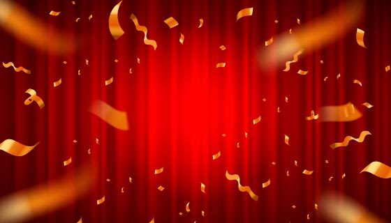 红色喜庆的节日背景矢量素材(EPS)