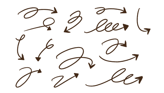 手绘涂鸦风格的箭头矢量素材(EPS/PNG)