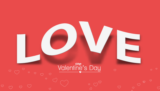 波浪形LOVE字母设计情人节背景矢量素材(EPS)