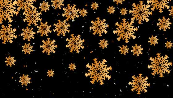 金色雪花设计的圣诞节背景矢量素材(EPS)