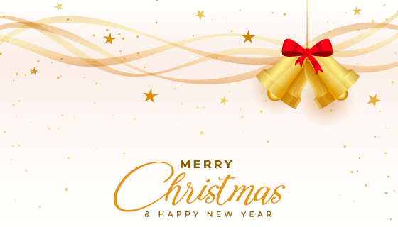 金色圣诞铃铛设计圣诞节背景矢量素材(EPS)