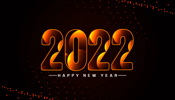 优雅时尚的2022新年快乐背景矢量素材(EPS)