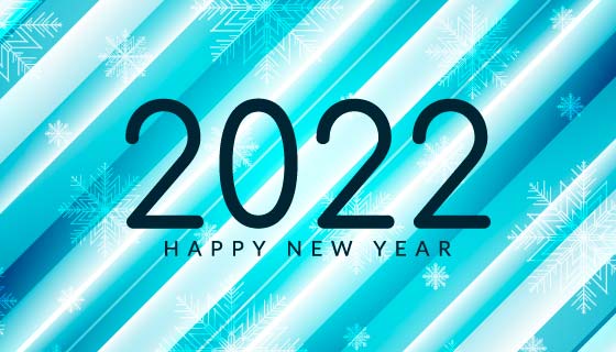 闪耀的2022新年快乐背景矢量素材(EPS)