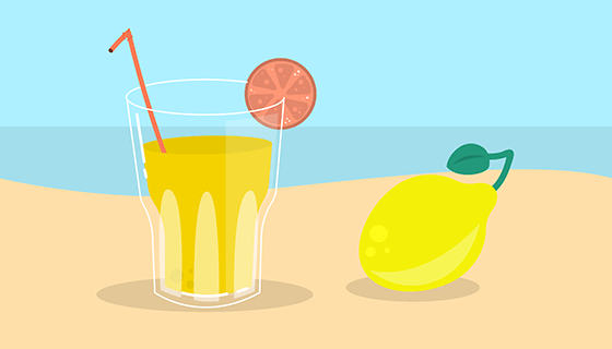 扁平夏日促销背景矢量素材(EPS/AI)