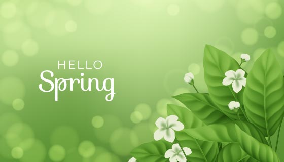 绿色清新的春天背景矢量素材(AI/EPS)