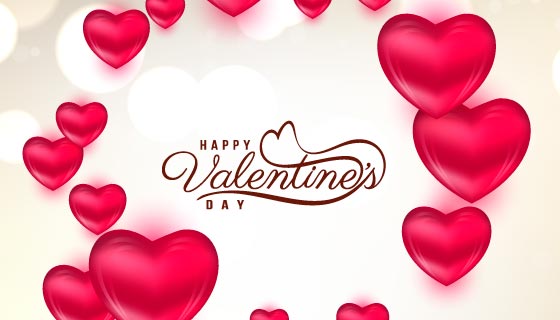 创意爱心设计情人节banner背景矢量素材(EPS)