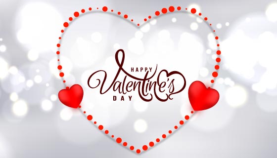 创意爱心设计情人节快乐背景矢量素材(EPS)