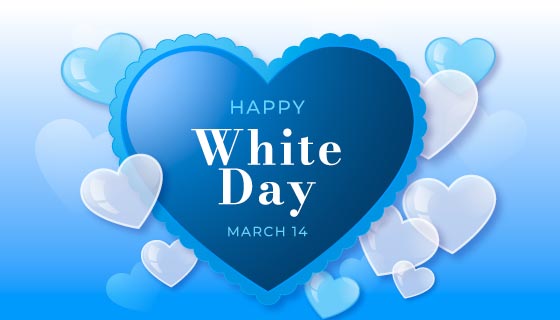 蓝色爱心设计白色情人节快乐背景矢量素材(AI/EPS)